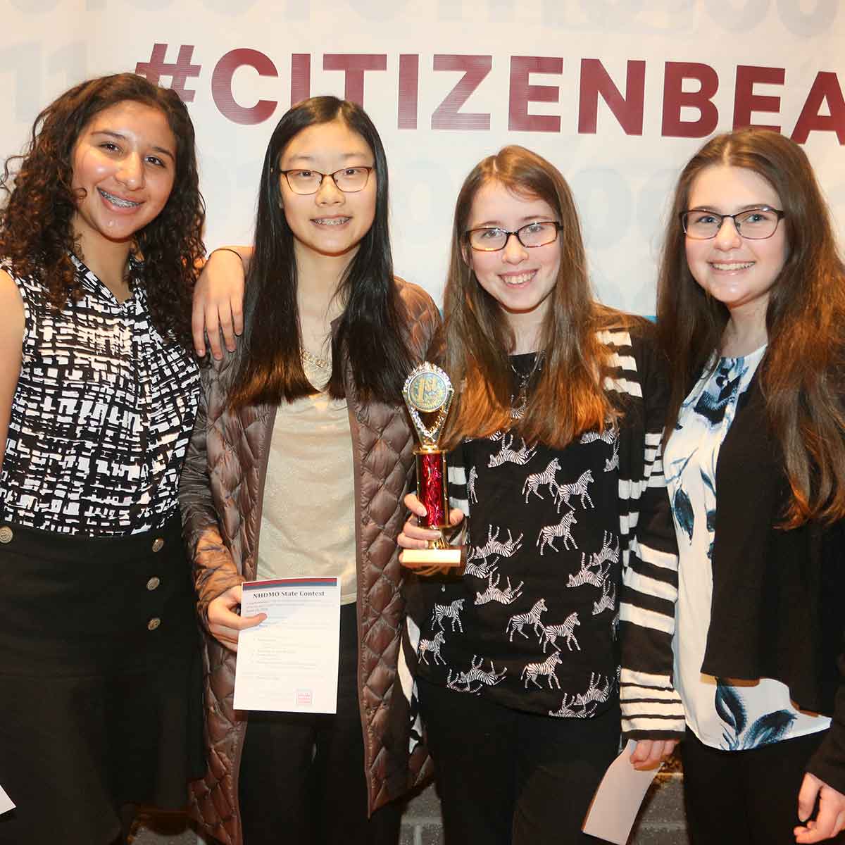 Four award winners from a National History Day event at Missouri State.