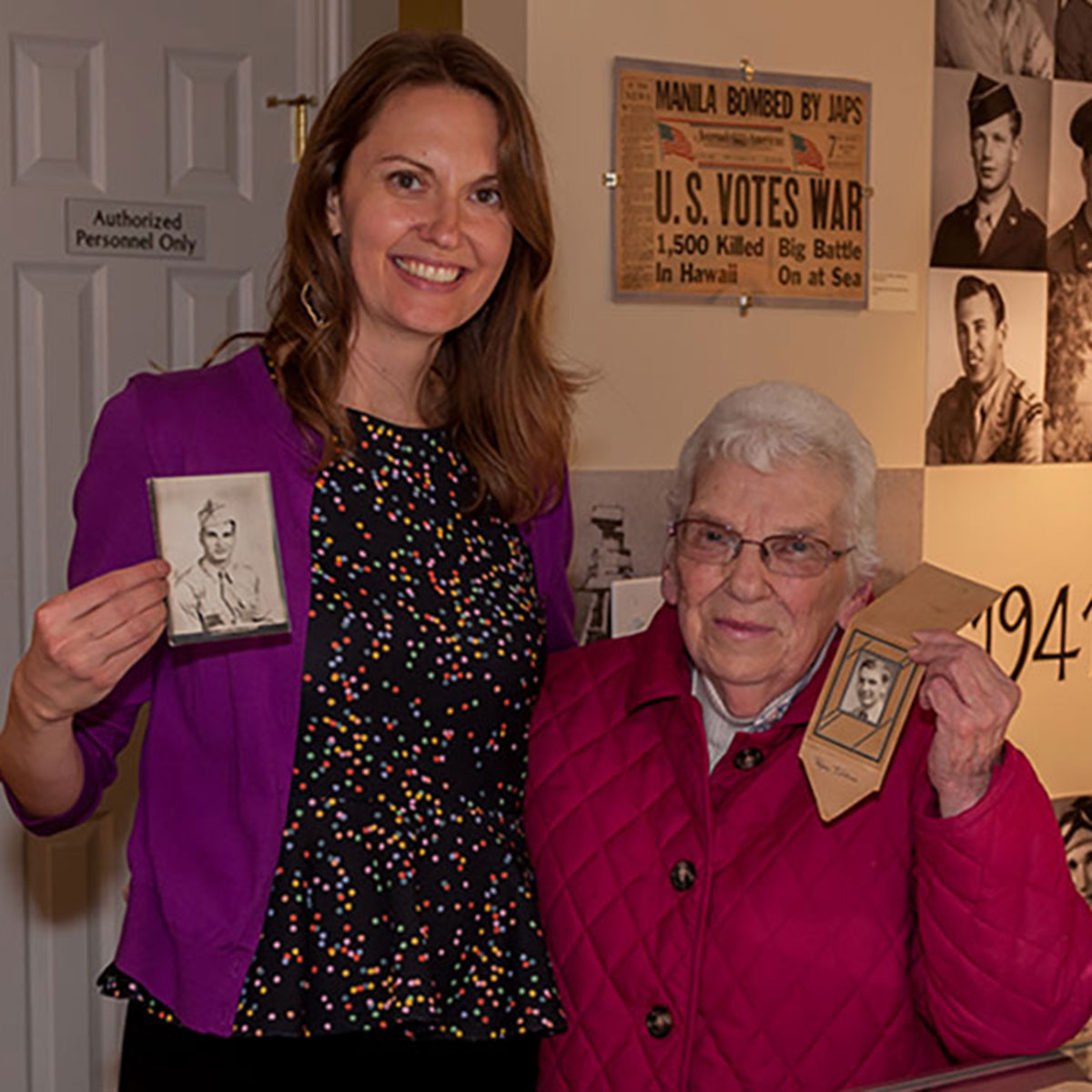 Dr. Sarah Myers with Norma Imler, wife of a WWII veteran